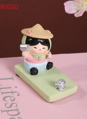 可爱泉州惠安女手机支架小摆件闽南旅游文创桌面装饰伴手礼送女生