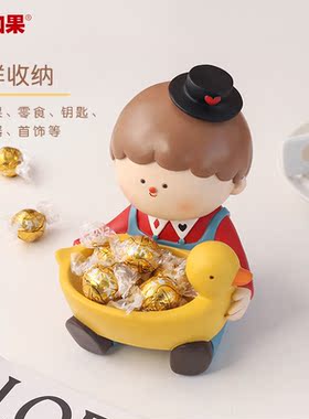 玄关钥匙收纳摆件创意桌面装饰品