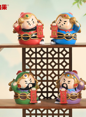 创意福气小萌神门神摆件