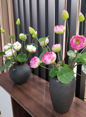 仿真荷叶室内装饰摆设餐桌假花