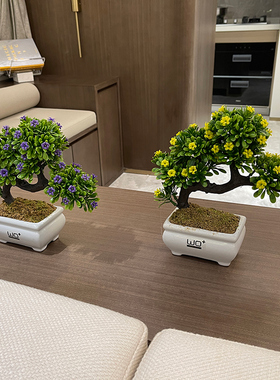仿真绿植小盆栽草球迎客松摆放