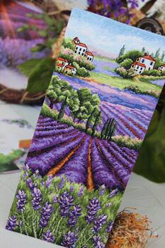 ຝຣັ່ງ DMC cross stitch ແບບເອີຣົບພູມສັນຖານ lavender ຫ້ອງດໍາລົງຊີວິດ hanging painting tulip ແບບເອີຣົບຫົກຮູບແບບໃຫມ່