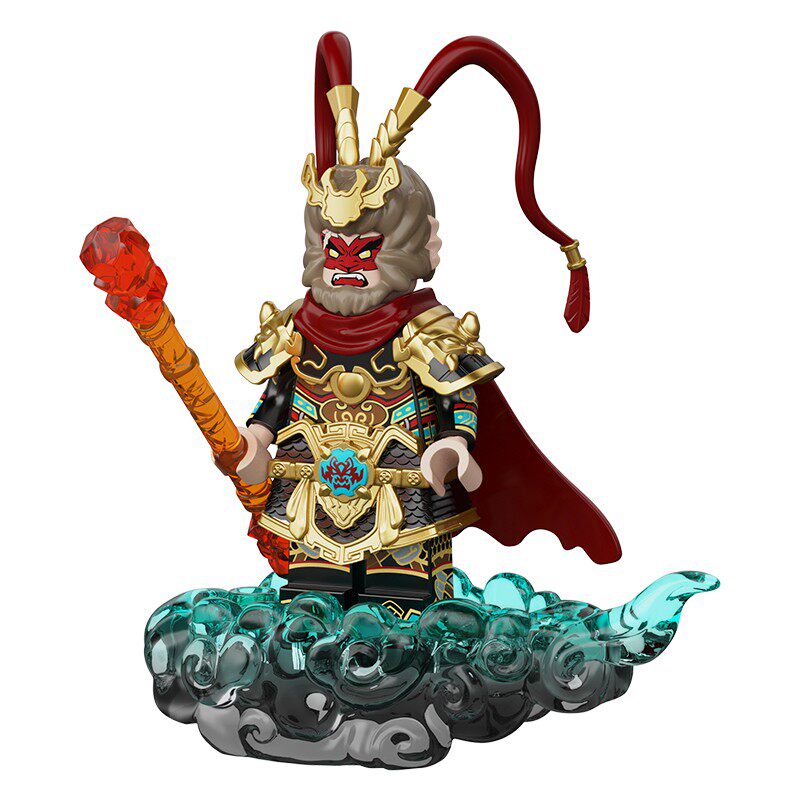 迪库积木小颗粒激斗西游记第二季人仔孙悟空杨戬太上老君哪吒玩具 - 图1