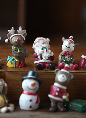 圣诞老人小玩意可爱风zakka摆件