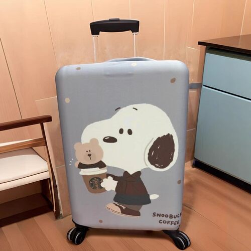 KTX09史努比行李箱保护套子旅行箱保护套弹力箱套弹力防尘袋加厚 - 图1