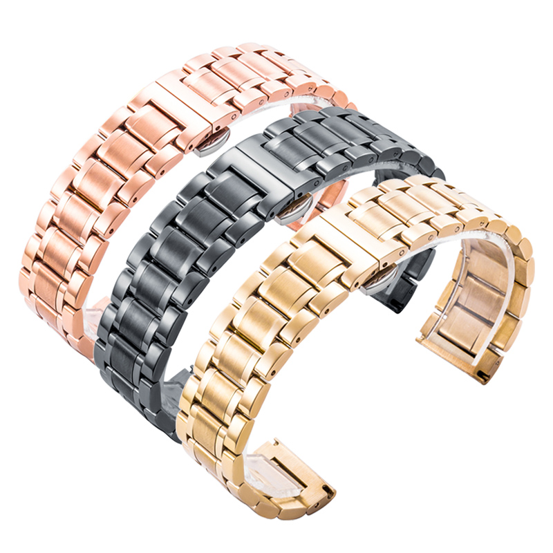 手表带钢带男女精钢手表链不锈钢男士金属配件适用浪琴天梭卡西欧 - 图3