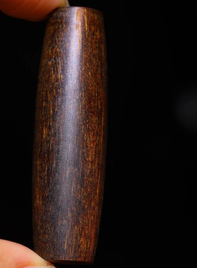 越南沉香天珠吊坠白奇楠把玩件