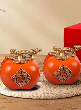 新中式轻奢黄铜办公室羊摆件