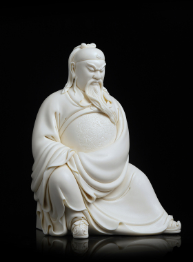 戴玉堂陶瓷林建胜《文关公》非遗收藏商务送礼摆件艺术品家居饰品