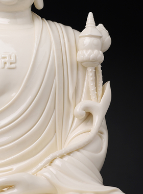 戴玉堂周金田陶瓷摆件《燃灯古佛仿古瓷》定光如来佛像供奉家用