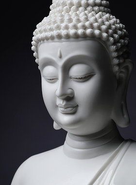 戴玉堂陶瓷摆件《释迦牟尼》林建胜装饰菩提如来佛客厅佛像艺术品