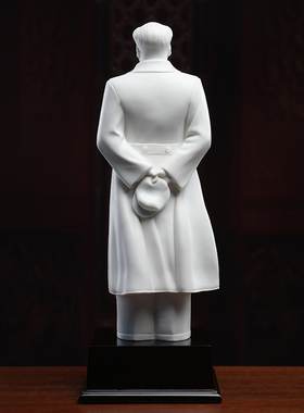 戴玉堂德化白瓷毛领袖摆像瓷雕古代人物装饰品毛伟人站立像摆件