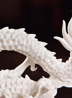 戴玉堂陶瓷龙摆件工艺品中式客厅桌面家居饰品玄关酒柜电视柜装饰