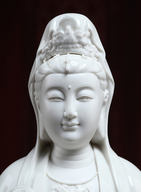 【感恩结缘优惠】白瓷观音菩萨佛像祥云莲花供奉