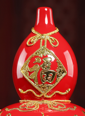 【感恩结缘优惠】《福葫芦漆线雕》开口空心家居玄关办公室摆设