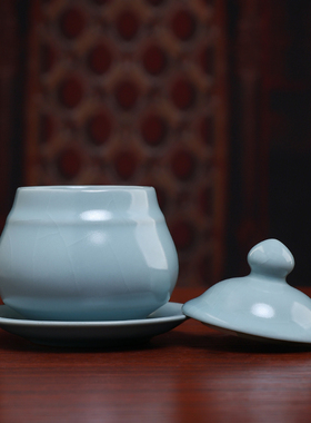 戴玉堂陶瓷汝窑静梵供水杯供佛杯净水杯佛堂佛前家用供奉佛具用品