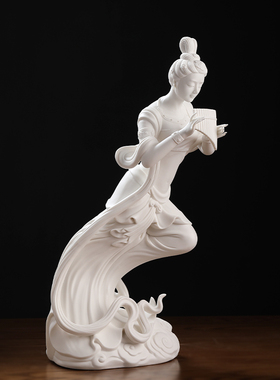 戴玉堂陶瓷摆件《盛世笙歌》德化白瓷飞天客厅玄关工艺品家居饰品