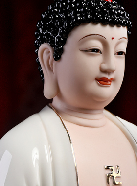 【感恩结缘优惠】三宝佛供奉佛像家用描金彩