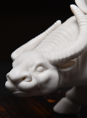 戴玉堂陶瓷摆件《老子出关骑青牛》苏献忠客厅装饰德化神像艺术品