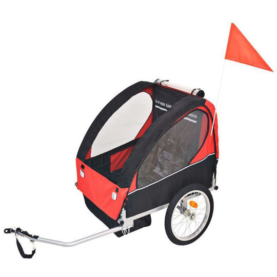 Bicycle rear trailer with baby stroller