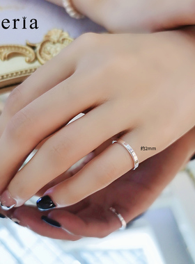 男女情侣足银999素圈戒指刻字