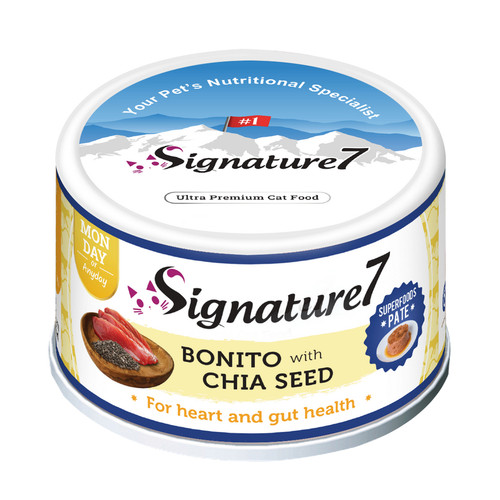 新加坡 Signature7心宠怀 小白罐●樱花罐●小金罐主食猫罐头 80g - 图1