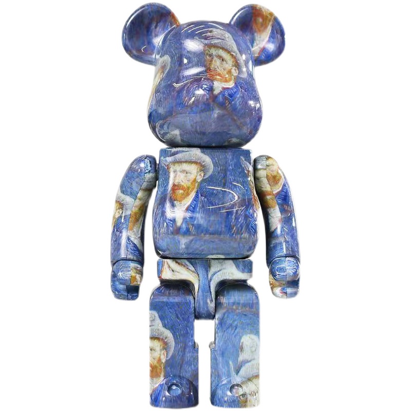 bearbrick 暴力熊积木熊摆件手办梵高星空盲盒客厅潮玩公仔小礼物 - 图3