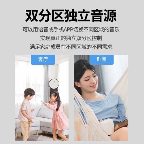 智能语音家用背景音乐主机系统套装功放吸顶音响蓝牙功放米家涂鸦 - 图2