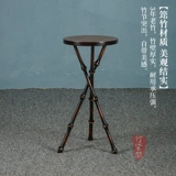 竹柒阁 Античная бамбуковая мебель для цветочного стола Новый китайский стиль в стиле стойки для хранения стойки балкон-дисплей напольная стойка цветочного горшка.