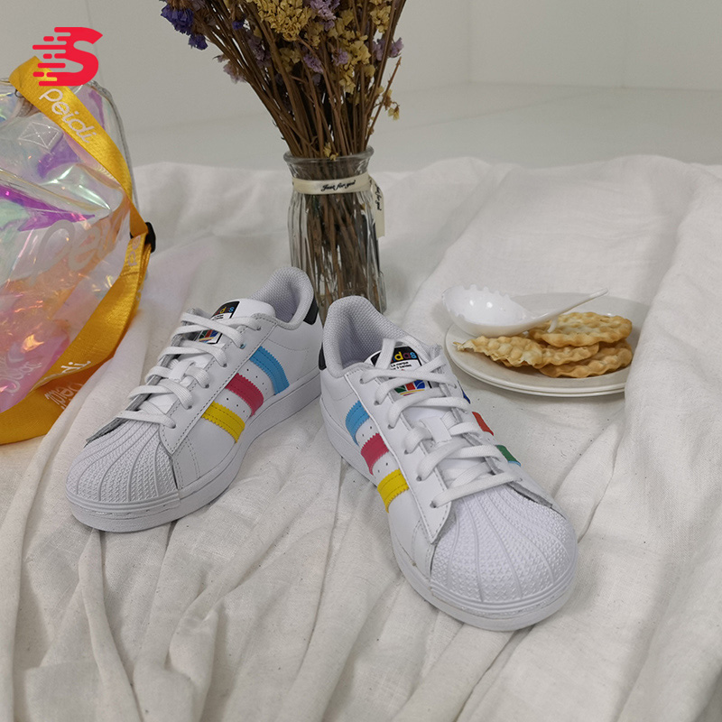 Adidas/阿迪达斯正品三叶草 SUPERSTAR C大童经典运动板鞋FW5238-图0