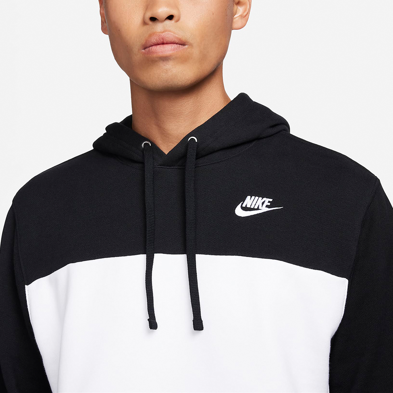 Nike/耐克正品新款男士毛圈拼接休闲运动长袖卫衣FB7416-010 - 图1