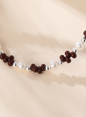 手作深咖色朱古力色系手链