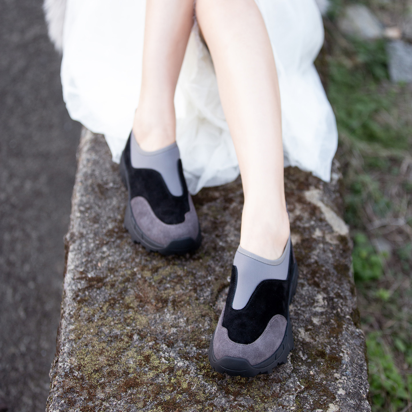 2026春秋新款休闲拼色乐福女圆头低跟深口单鞋舒适松紧口宽楦鞋子,淘宝优惠券,粉丝福利购,淘宝优惠卷