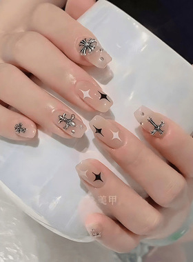 美甲爆闪四角星芒星星指甲贴纸