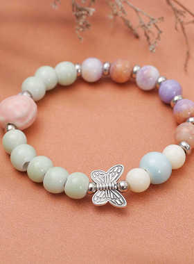 森系小清新琉璃陶瓷手链文艺复古流苏吊坠夏季学生闺蜜景德镇饰品