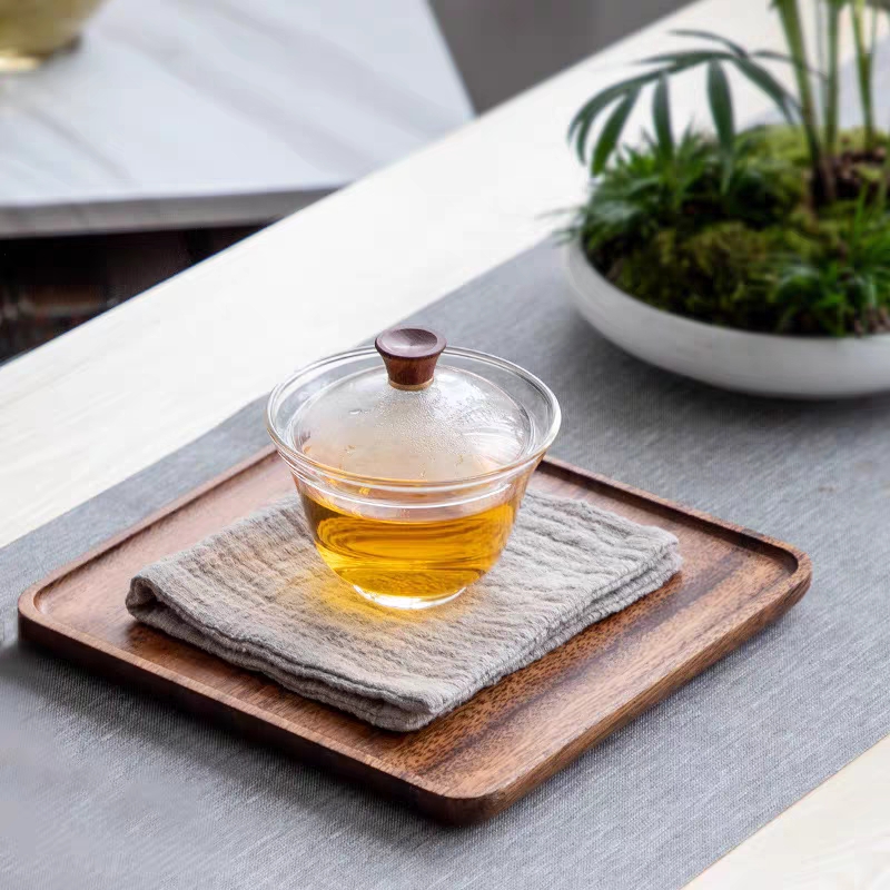 胡桃木茶盘托盘干泡台家用简约茶台长方形收纳茶盘功夫茶具
