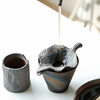 Gilt stoneware handmade Japanese style ancient iron glaze tea drain