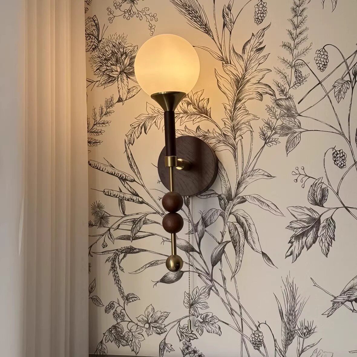 法式卧室床头背景墙纸黑白复古花鸟蝴蝶壁纸酒店名宿餐厅手绘墙布,淘宝优惠券,粉丝福利购,淘宝优惠卷