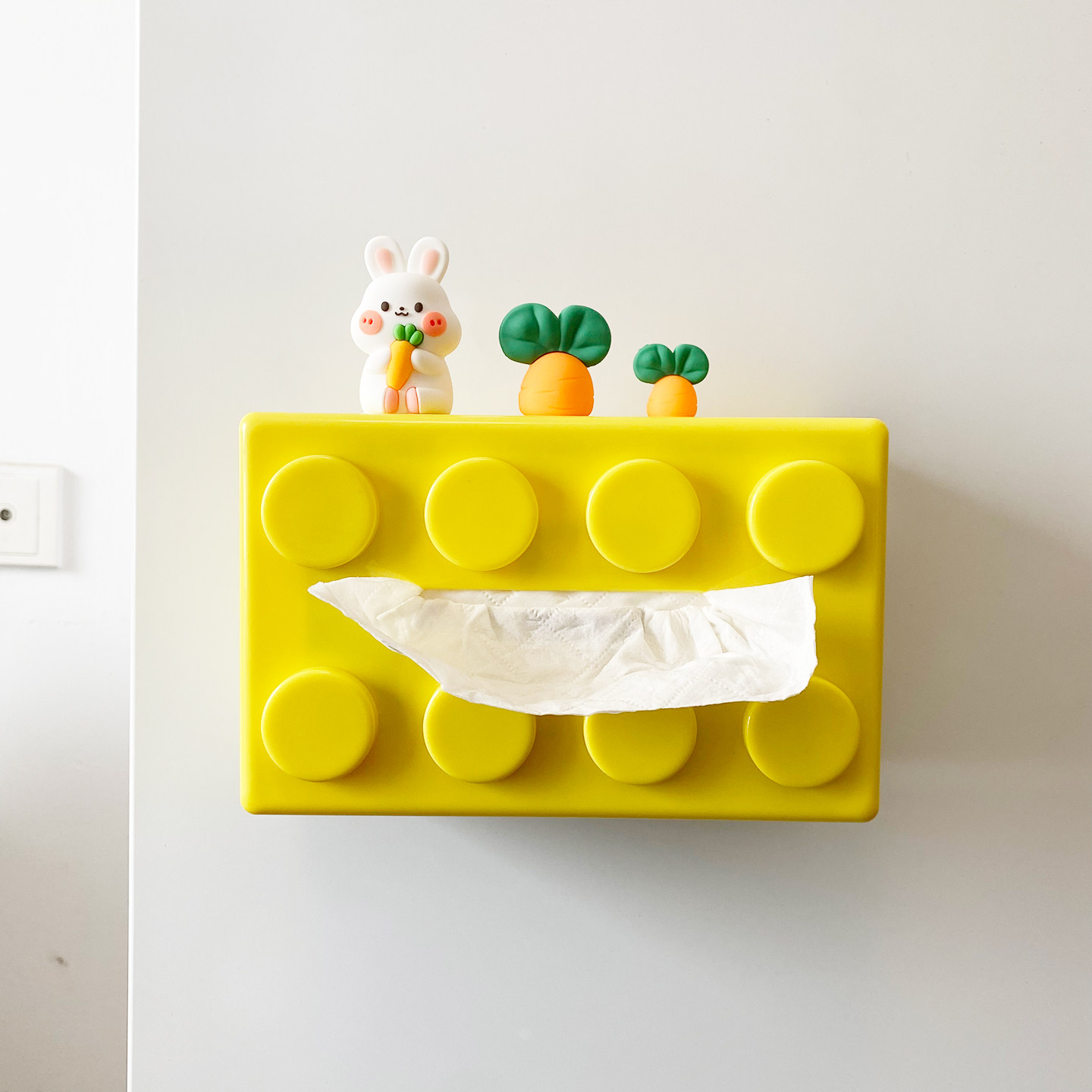 创意积木可磁吸纸巾盒冰箱贴侧面壁挂式厨房客厅厕所洞洞板抽纸盒,淘宝优惠券,粉丝福利购,淘宝优惠卷