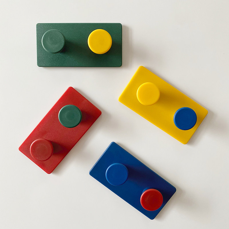 创意可爱积木磁力挂钩冰箱贴强力磁吸免打孔入户门洞洞板装饰挂勾,淘宝优惠券,粉丝福利购,淘宝优惠卷