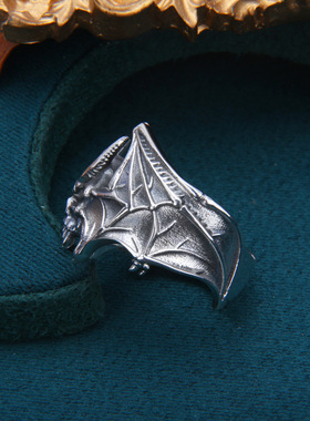 男女S925银欧美风骷髅戒指小众