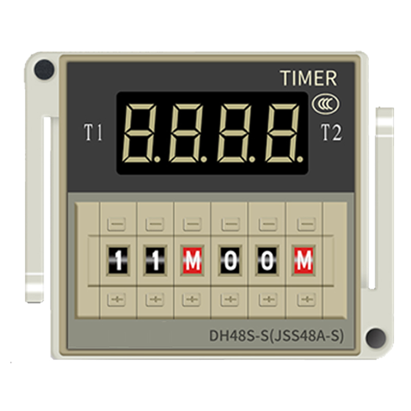 数显时间继电器循环单组两路延时开关220V24V12V时控开关双组延时