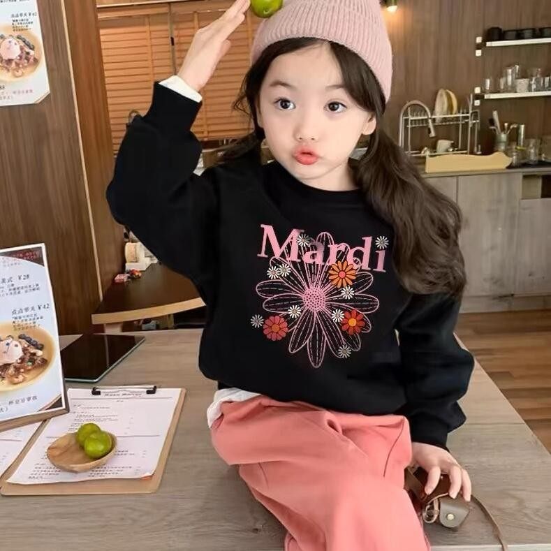 韩国潮牌mardi小雏菊腊肠狗印花男女童装加绒宽松卫衣中大童上衣,淘宝优惠券,粉丝福利购,淘宝优惠卷