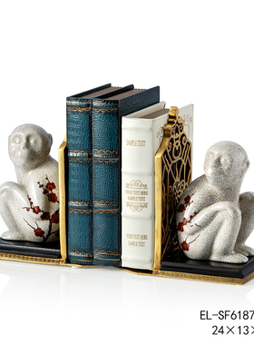 茱莉安法式金钱豹书档装饰摆件