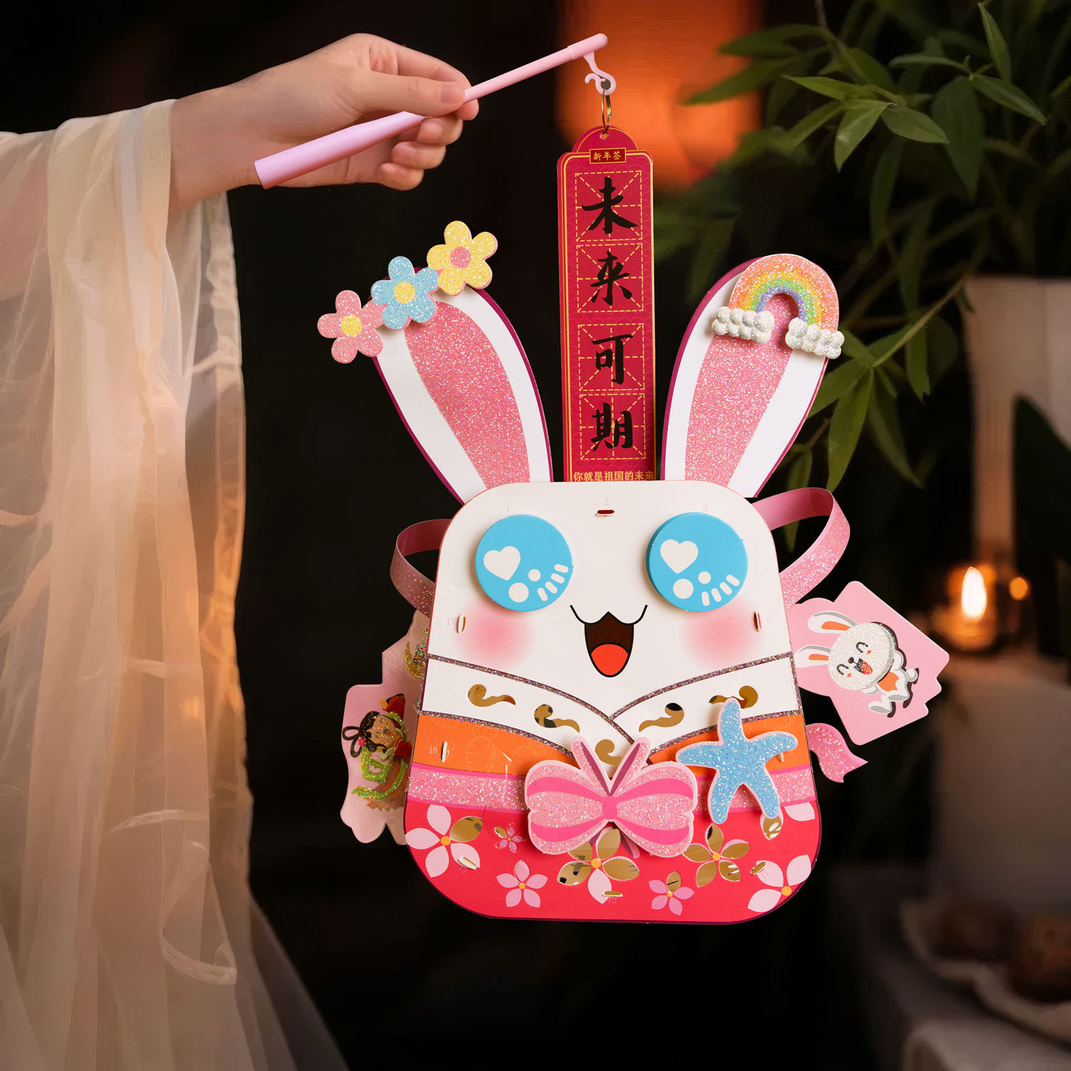 手提卡通灯笼儿童发光玩具灯笼新年春节挂饰装饰户外亲子道具过年