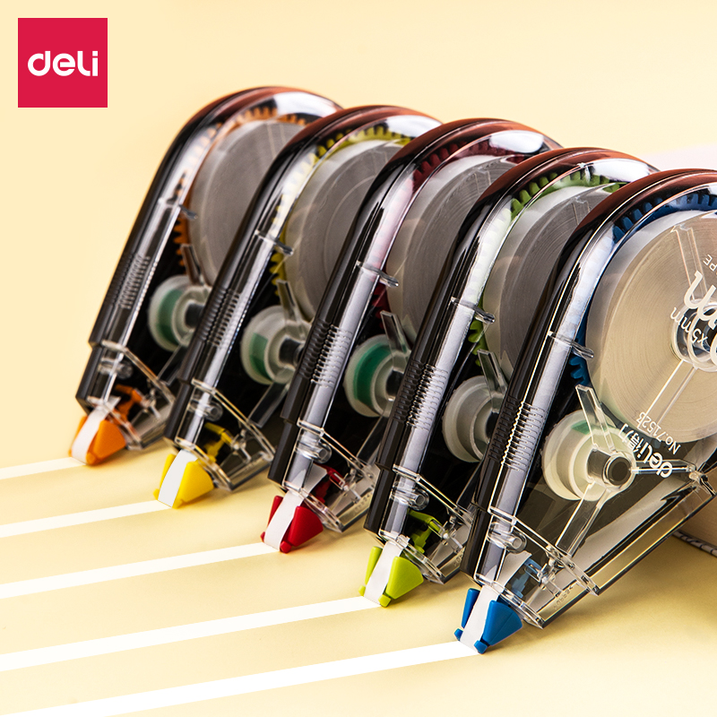 【12卡装】得力71523大容量修正带套装150m卡通涂改带创意改正带 - 图0