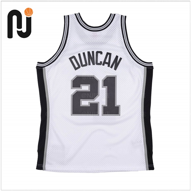 Mitchell&Ness MN 邓肯 Duncan 马刺主/客场 老兵节 球迷版SW球衣 - 图1