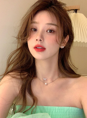 蝴蝶耳环甜美可爱风耳钉女小众设计感高级感轻奢个性百搭气质耳饰