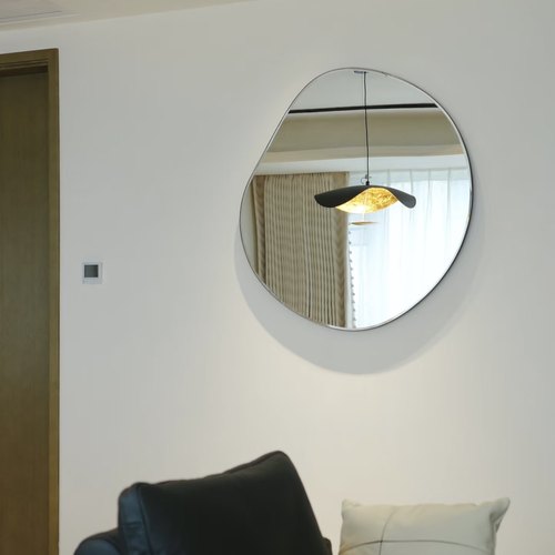 不规则壁挂装饰镜子白墙面异形镜ins家居镜不规则湖泊镜浴室镜 - 图0