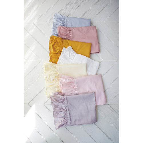 蜗牛塔｜手工抽褶荷叶边枕套 60支纯棉全棉贡缎花边木耳边枕套 - 图2